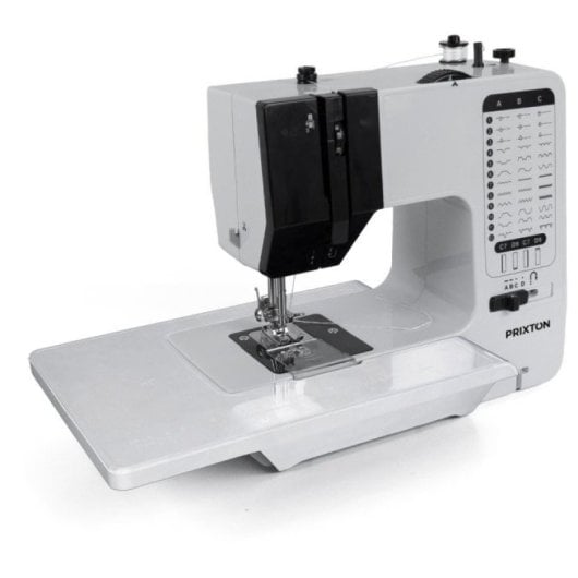 Prixton P125 Máquina de Coser 38 Puntadas 2 Velocidades con Tabla Expandible Blanca