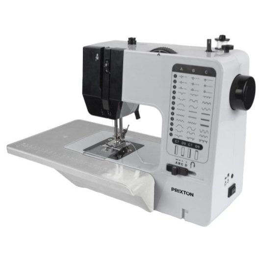 Prixton P125 Máquina de Coser 38 Puntadas 2 Velocidades con Tabla Expandible Blanca