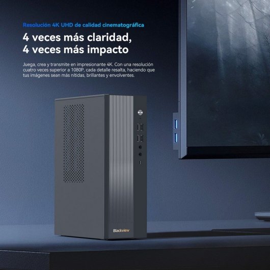 Ordinateur de bureau compact Blackview NEX60 6,37 L, processeur Intel Core 5 210H, 16 Go de RAM DDR4, SSD de 512 Go, Windows 11 Professionnel