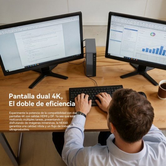 Ordinateur de bureau compact Blackview NEX60 6,37 L, processeur Intel Core 5 210H, 16 Go de RAM DDR4, SSD de 512 Go, Windows 11 Professionnel