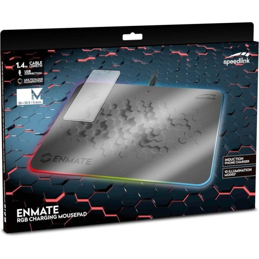 Speedlink Enmate Alfombrilla Gaming RGB Gris