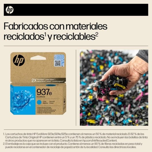 Cartucho de Tinta HP EvoMore 937e Cyan XL Alto Rendemento