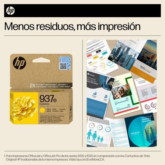 Cartucho de Tinta Original HP 937e EvoMore Amarillo