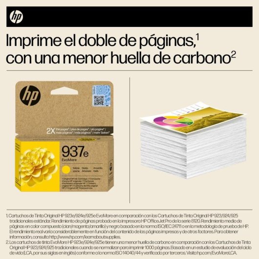 Cartucho de Tinta Original HP 937e EvoMore Amarillo