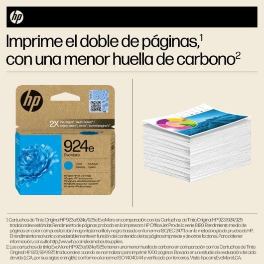 Cartucho de tinta original HP EvoMore 924e ciano