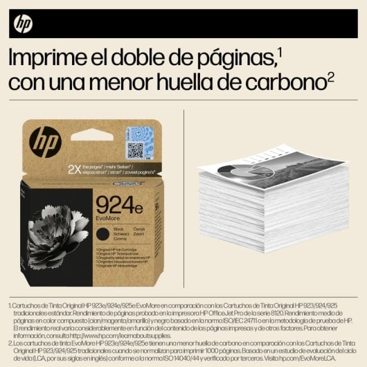 Cartucho de tinta preto original HP EvoMore HP 924e