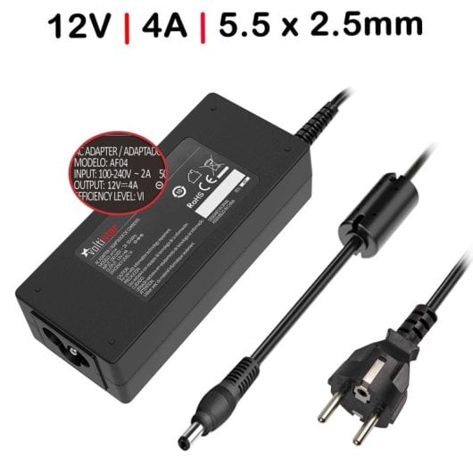 Volitstar Carregador para Monitor 12V/4A 5.5x2.5mm 48W