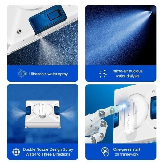 Fensterputzroboter Liectroux YW509 Weiß Automatische Sprühfunktion 3000 Pa Saugkraft