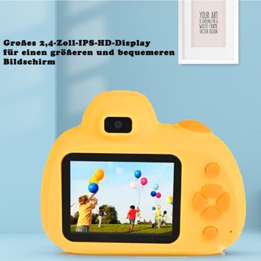 Kinsi D6S Cámara Infantil 2.4" 48MP Amarilla