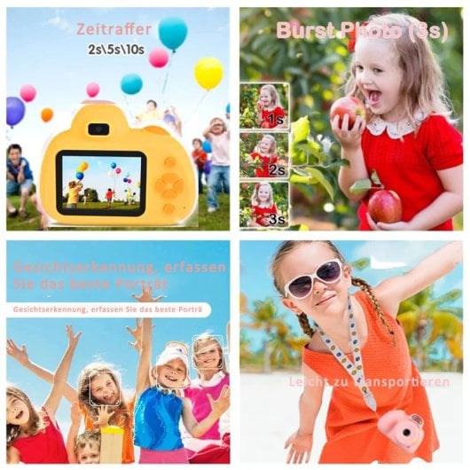 Kinsi D6S Cámara Infantil 2.4" 48MP Amarilla