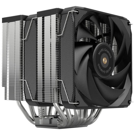 Mars Gaming MCPU-XU9 Disipador CPU Doble Torre TDP 400W 2x Ventiladores FDB 9 Heatpipes BPH Negro