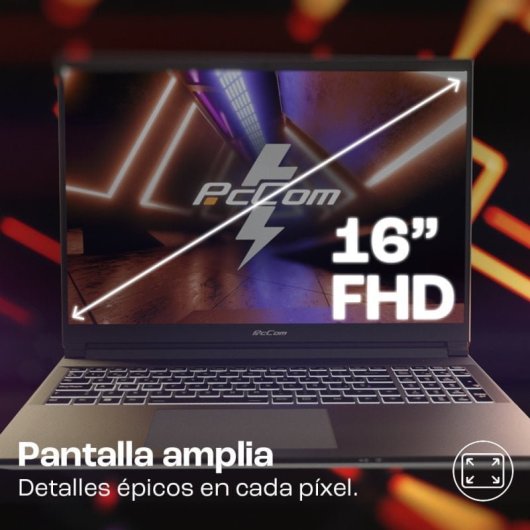 PcCom Revolt 4060 Intel Core Ultra 7 155H/16GB/1TB SSD/RTX 4060/16" + Windows 11 + Carcaça Personalizável