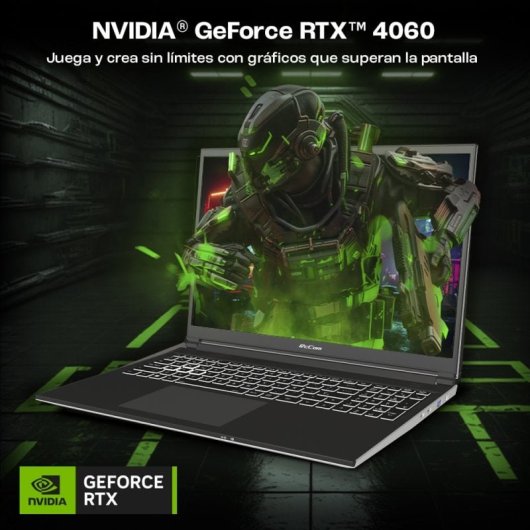 PcCom Revolt 4060 Intel Core Ultra 7 155H/32GB/1TB SSD/RTX 4060/16" + Windows 11 + Personalização de capa de portátil