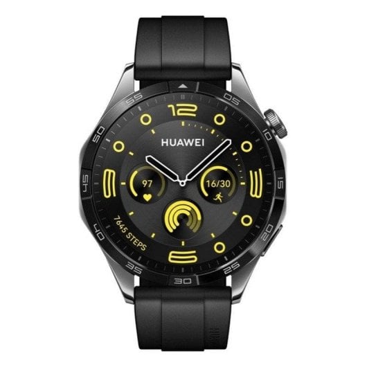 Huawei Watch GT 4 Bluetooth GPS NFC 46mm AMOLED Noir Taille Unique Étanche 5ATM SpO2