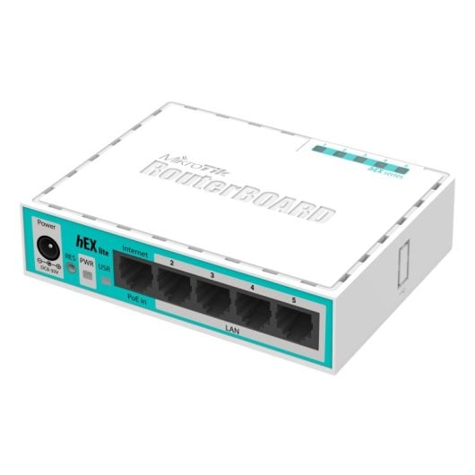 Mikrotik hEX Lite Switch 5 Puertos 10/100 Blanco