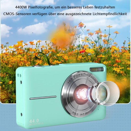 Kinsi DC403 Cámara Digital 2.4" 24MP Verde