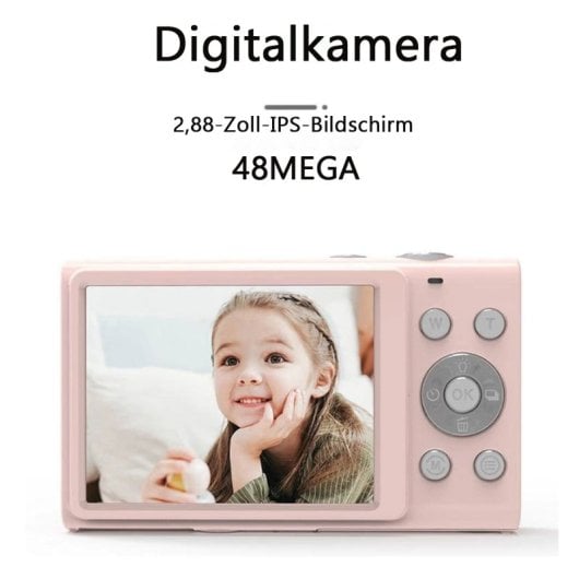 Kinsi DC402 Cámara Digital 2.88" 8MP para Principiantes/Estudiantes/Niños Negra