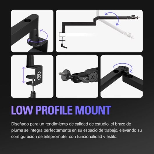 Elgato Prompter Teleponto para Criadores de Conteúdos + Wave Mic Arm LP Braço Articulado