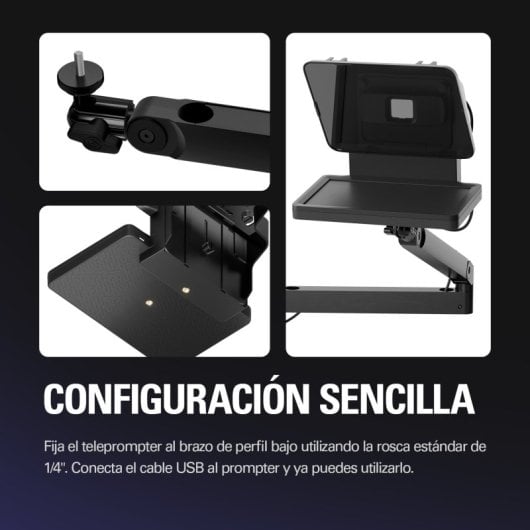 Elgato Prompter Teleponto para Criadores de Conteúdos + Wave Mic Arm LP Braço Articulado