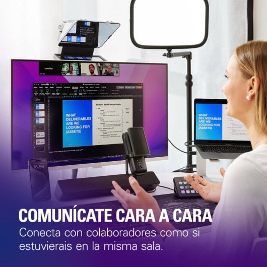 Elgato Prompter Teleponto para Criadores de Conteúdos + Wave Mic Arm LP Braço Articulado