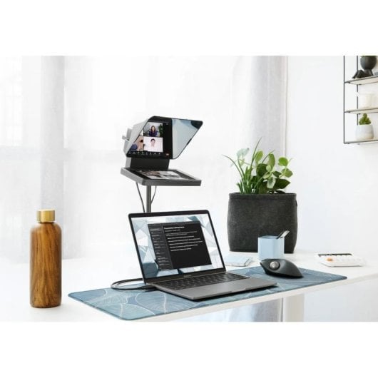Elgato Prompter Teleprompter para Creador de Contenido + Monopié de Acero de 3 Secciones Extensible