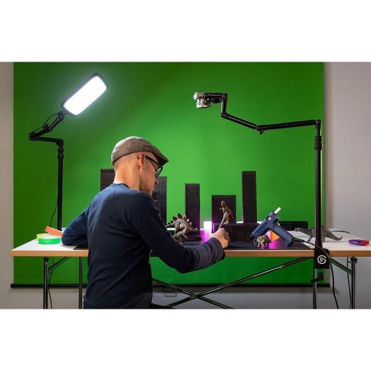 Elgato Prompter Teleprompter para Creador de Contenido + Monopié de Acero de 3 Secciones Extensible