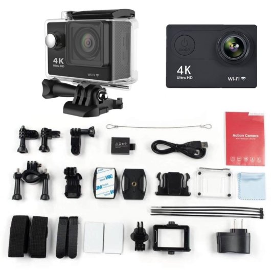 Kinsi H25R Cámara Deportiva 4K Wifi Táctil Doble Pantalla HD