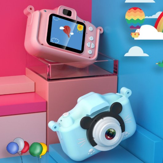 Kinsi H3 Kids Cámara 2.0" 20MP Cámara Dual Delantera y Trasera Rosa