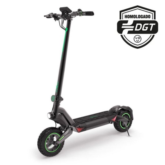 Monopattino Elettrico Youin XL MAX 1200W 10" Doppia Sospensione Freni Idraulici Omologato DGT Nero
