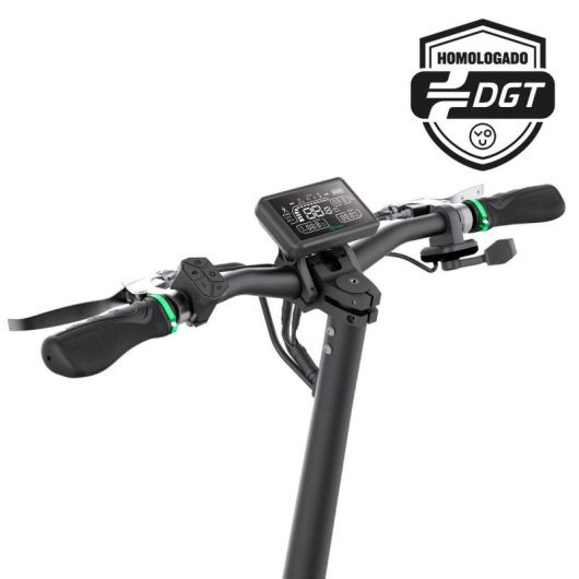 Monopattino Elettrico Youin XL MAX 1200W 10" Doppia Sospensione Freni Idraulici Omologato DGT Nero