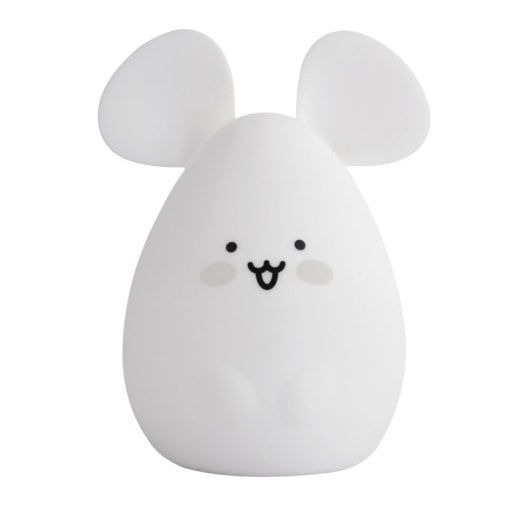 Mouse Candeeiro Infantil com Altifalante Bluetooth Rato Branco