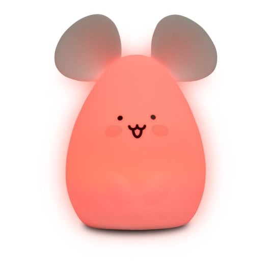 Mouse Candeeiro Infantil com Altifalante Bluetooth Rato Branco