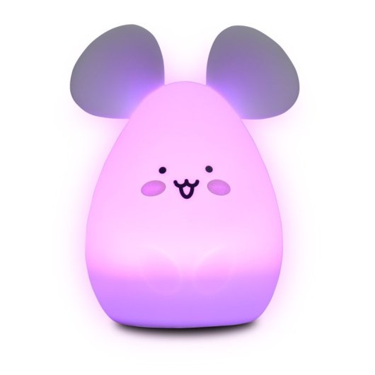 Mouse Candeeiro Infantil com Altifalante Bluetooth Rato Branco