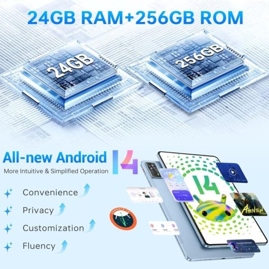 Oukitel OT5S 2024 12" IPS 2.4K 6/256GB 4G Bleu