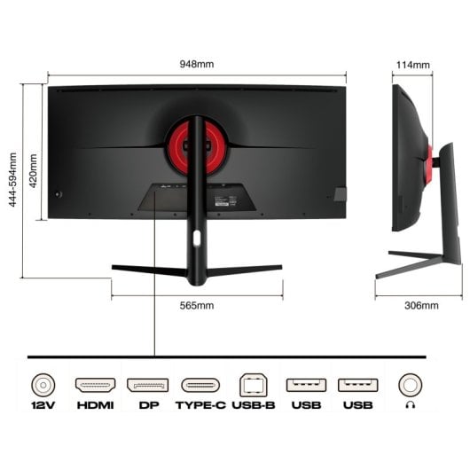 JAPANNEXT JN-5X40 39,7" LED IPS UltraWide UltraHD 4K FreeSync gebogen USB-C