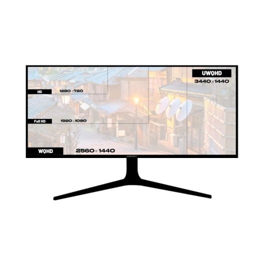 JAPANNEXT JN-IPSC34UWQHDR-C65W-H 34" LED IPS UltraWide QHD FreeSync incurvé USB-C