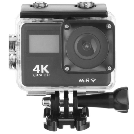 Kinsi H23RT Cámara Deportiva 4K Wifi Doble Pantalla HD Negra