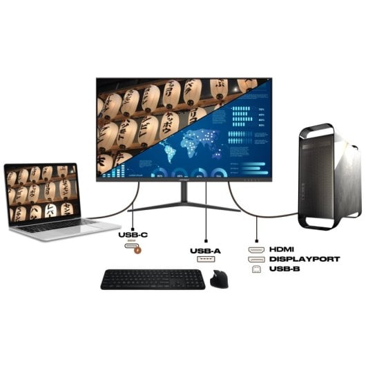 JAPANNEXT JN-IPS27WQHDR-C65W 27" LED IPS QHD 75Hz FreeSync USB-C