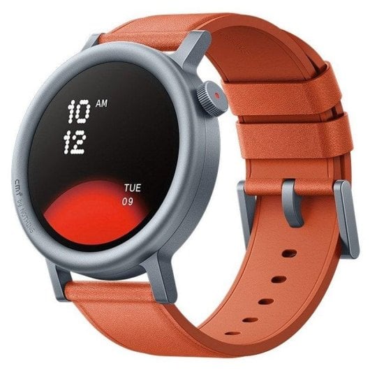 Nothing Watch Pro 2 Bluetooth GPS 45mm AMOLED Métal Gris et Bracelet Cuir Orange Taille Unique IP68 SpO2 Pulsomètre