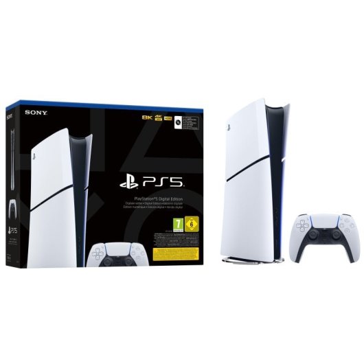 Sony PlayStation 5 Digital Slim + Corsair HS80 RGB Wireless Auriculares Gaming Negros