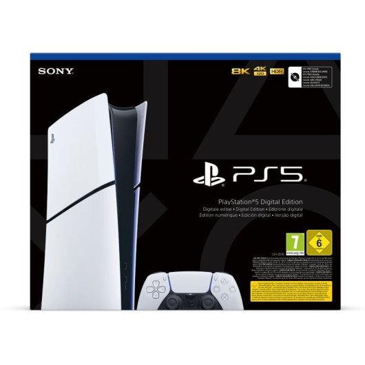 Sony PlayStation 5 Digital Slim + Corsair HS80 RGB Wireless Auriculares Gaming Negros