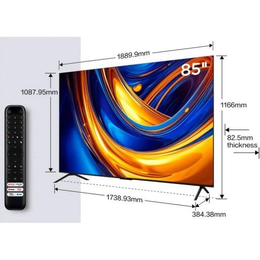 TCL 85P61B 85" LED UltraHD 4K HDR Google TV