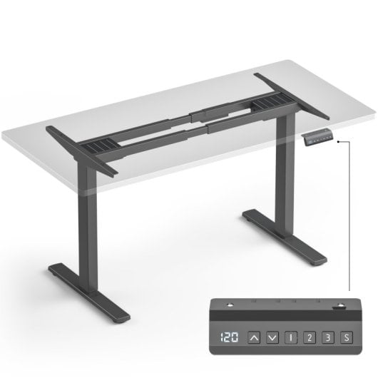 Onkron CDF222E Struttura per Tavolo Scrivania Alzabile e Funzione Memory 100Kg Nero