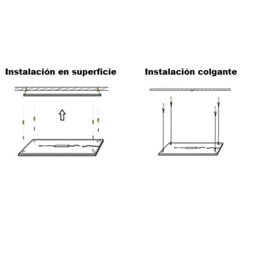 Painel LED JANDEI 60x60cm 50W 4200K Superfície Pack X4 4000Lm