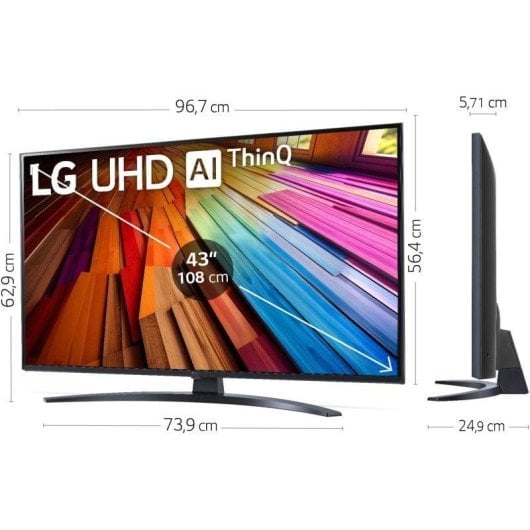 TV LG LED 43UT81006LA 43" 4K UltraHD 60Hz Smart TV WebOS HDR10 Pro AI Sound