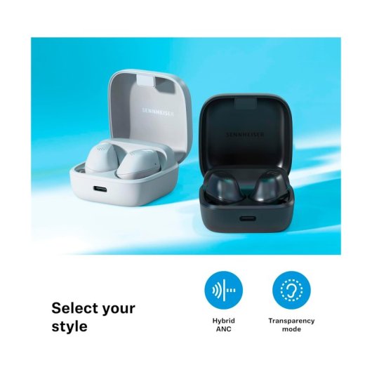 Sennheiser Accentum True Wireless Auriculares Inalámbricos con Cancelación de Ruido Negros
