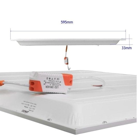 Painel LED Jandei 60x60cm 48W 6000K 3900Lm Pack 4 Retroiluminado