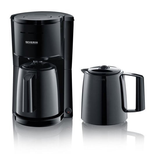 Caffettiera con due caraffe termiche Severin Ka 9307 - 1000 W Nera