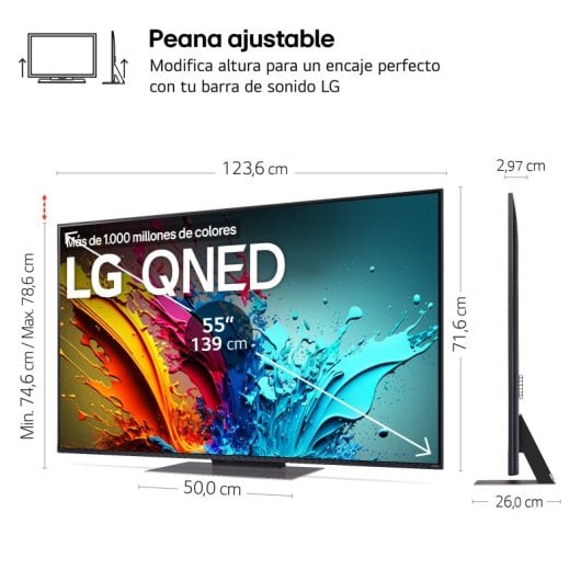 LG 55QNED86T6A 55" QNED UltraHD 4K HDR10 WebOS24 120Hz AI ThinQ