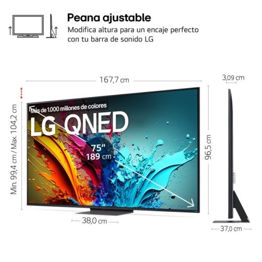 LG 75QNED86T6A 75" QNED UltraHD 4K HDR10 WebOS24 120Hz AI ThinQ